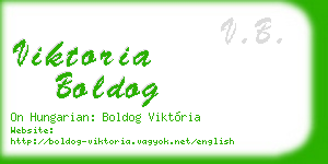 viktoria boldog business card