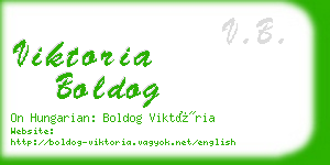 viktoria boldog business card